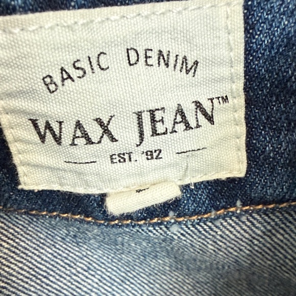 Vintage distressed Wax Jean Indigo Denim Jacket with Contrast Stitching Y2K✨ - Picture 2 of 9